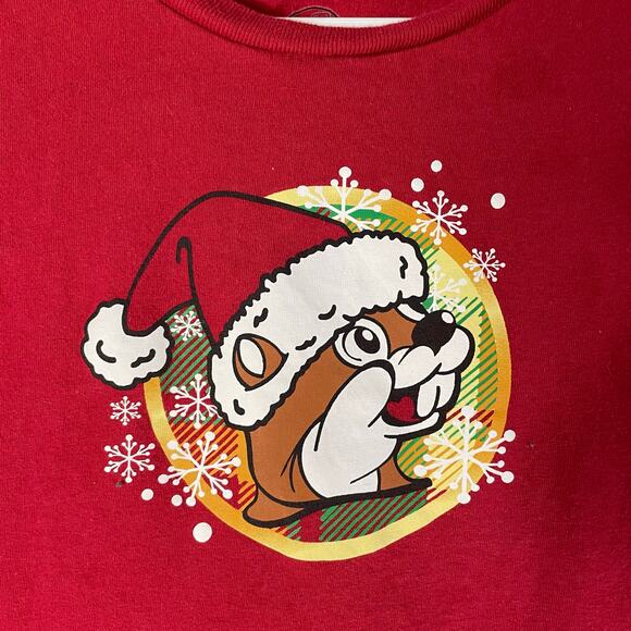 Buc-ee’s Bucees 2023 Christmas Shirt Youth L Red Gingerbread Holiday Graphic Tee - Picture 8 of 11